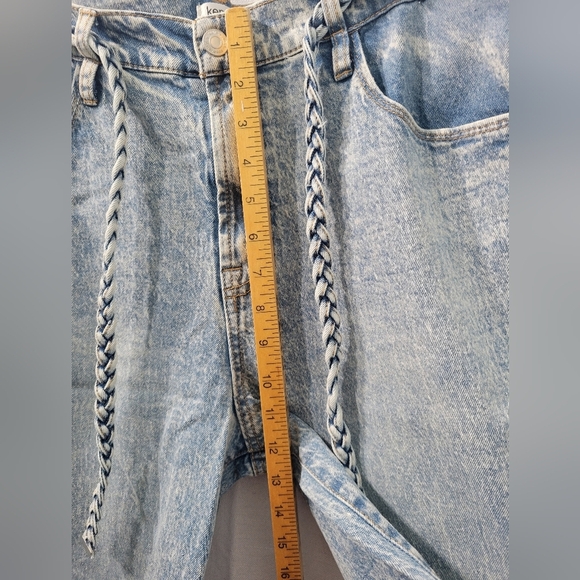 Kensie Jeans For Women's The Carla Hi-Rese Wide Leg Light Blu Braided Belt Sz 12 - Picture 12 of 16